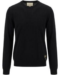 Gucci - Logo Embroidered Crewneck Sweater - Lyst
