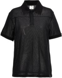 Courreges - Courrèges Ac Mesh Short-Sleeved Polo Shirt - Lyst