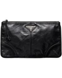 Prada - Leather Pouch - Lyst