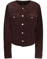 7 For All Mankind - Corduroy Round Neck Jacket - Lyst