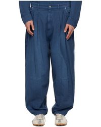 Hed Mayner Pleated Jeans in Blue for Men | Lyst