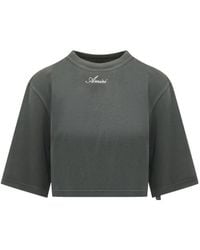 Amiri - Cropped Logo T-Shirt - Lyst