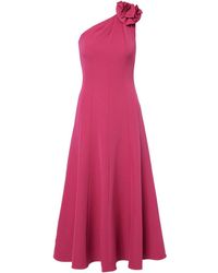Roland Mouret - Floral-Appliqué One-Shoulder Cocktail Dress - Lyst