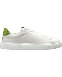 Versace - Greca Leather Sneakers - Lyst