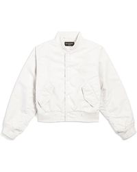 Balenciaga - Loop Sports Icon Shrunk Varsity Jacket - Lyst