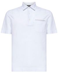 ZEGNA - Contrast Trim Pocket Polo Shirt - Lyst