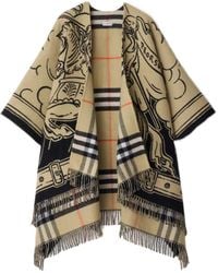 Burberry - Stormy Knight Fringed-Edge Cape - Lyst