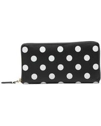 Comme des Garçons - Comme Des Garçons Wallet Polka Dot Printed Zip-Around Wallet - Lyst