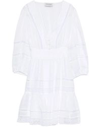ERMANNO FIRENZE - Lace-Trim Mini Dress - Lyst