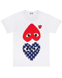 COMME DES GARÇONS PLAY - Comme Des Garçons Play Heart Printed T-Shirt - Lyst