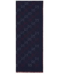 Gucci - Gg Wool Jacquard Scarf - Lyst