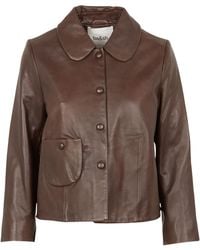 Ba&sh - Long-Sleeve Leather Jacket - Lyst