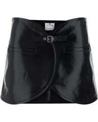 Courreges - Courrèges Ellipse Vinyl Mini Skirt - Lyst