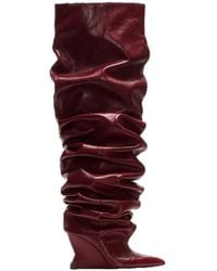 Balmain - Wedge Thigh-High Boots - Lyst