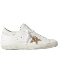 Golden Goose - Super-Star Embellished Imitation Casual Sneakers - Lyst