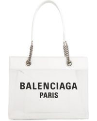 Balenciaga - Logo Printed Medium Tote Bag - Lyst