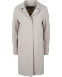 Herno - Single-Breasted Long-Sleeved Coat - Lyst