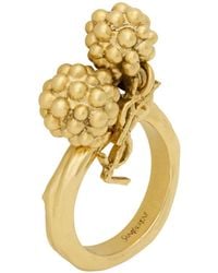 Saint Laurent - Cassandre Berry Charm Ring - Lyst