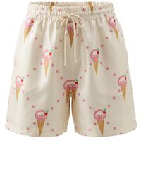 Gucci - Ice-Cream-Print Silk Shorts - Lyst