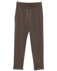 Brunello Cucinelli - Monili-Trim Track Pants - Lyst
