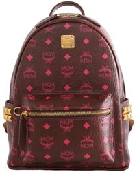MCM - Stark Monogram-Print Studded Backpack - Lyst