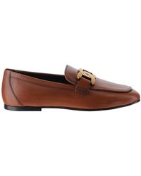 Tod's - Kate Logo Plaque Loafers - Lyst