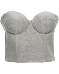 GIUSEPPE DI MORABITO - Cropped Bustier Top - Lyst