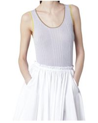 Roberto Collina - Contrast-Stitch Ribbed Top - Lyst