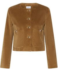 Marella - Velvet Boxy Jacket - Lyst