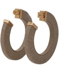 Jacquemus - Large Fabric Hoop Earrings - Lyst