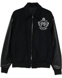 Balmain - Zip-Up Panelled Bomber Jacket - Lyst