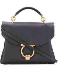 Ferragamo - Ferragamo Gancini Foldover Top Handle Bag - Lyst