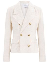 Giambattista Valli - Double-Breasted Bouclé Tweed Blazer - Lyst