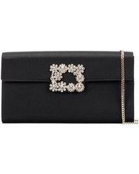 Roger Vivier - Flower Buckle Envelope Flap Crossbody Bag - Lyst
