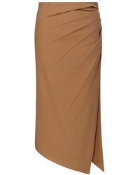 Max Mara - Ruched Detail Passo Midi Skirt - Lyst