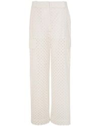 Zimmermann - Matchmaker Anglaise Cotton Trousers - Lyst