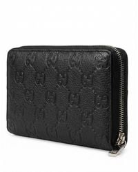 Gucci - Imprint Zip Around Wallet - Lyst