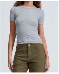 Rag & Bone - Essential Ribbed Crewneck T-Shirt - Lyst