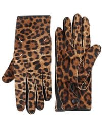 Maison Margiela - Leopard Print Leather Gloves - Lyst