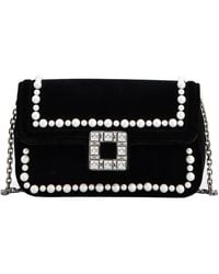 Roger Vivier - Jeu De Fille Embellished Velvet Clutch Bag - Lyst