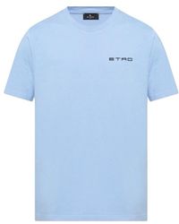Etro - Logo Embroidered Crewneck T-Shirt - Lyst