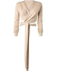 Alaïa - Alaïa Long Sleeve Decorative Tie Top - Lyst