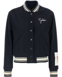 Golden Goose - Logo Embroidered Bomber Jacket - Lyst