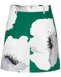 Valentino - Flower Portrait-Print Bermuda Shorts - Lyst
