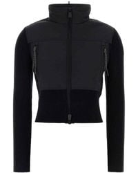 Moncler - Grenoble Zip-Up Panelled Cardigan - Lyst