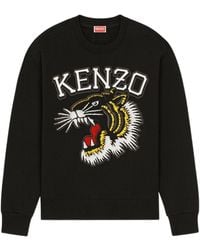KENZO - Varsity Jungle Embroidered Crewneck Sweatshirt - Lyst
