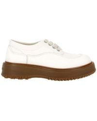 Hogan - Untraditional Round Toe Lace-Up Sneakers - Lyst