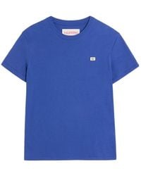 Valentino - Vlogo Embroidered Crewneck T-Shirt - Lyst