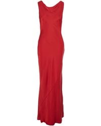 Norma Kamali - Sleeveless Dress With Draped Neckline And Low Rear - Lyst
