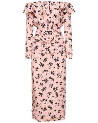 Alessandra Rich - Strapless Mid-Length Dress - Lyst